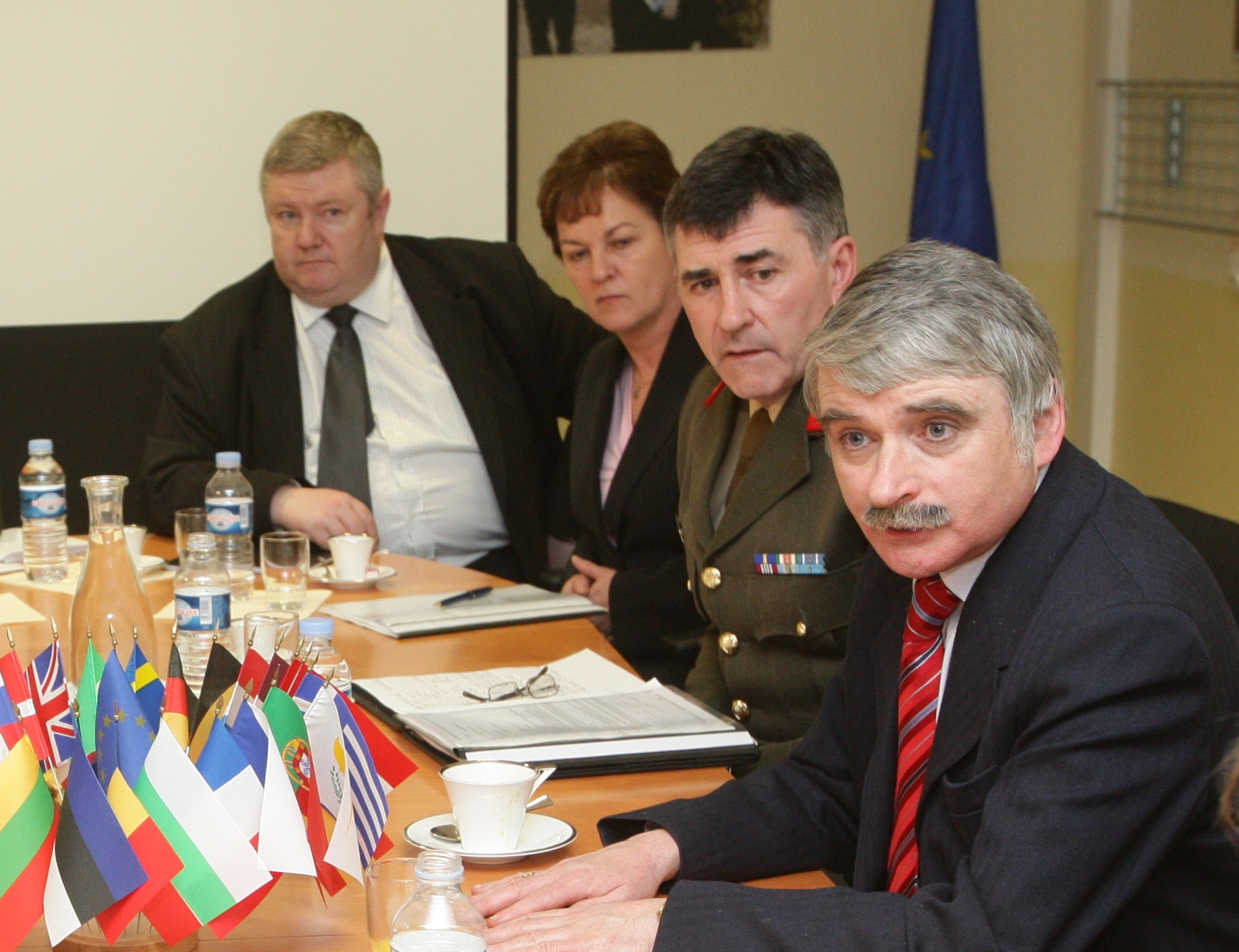 At EUFOR Chad briefing (Paris) with Defence Minister & Former CoS Dermot Earley (RIP)