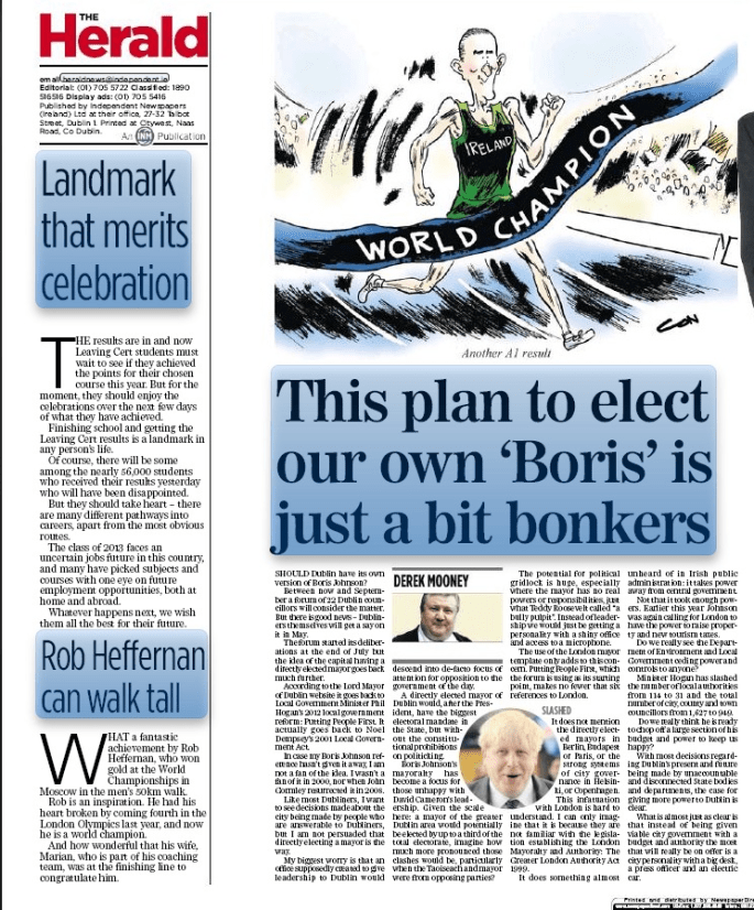 Tonight's Herald Editorial Page